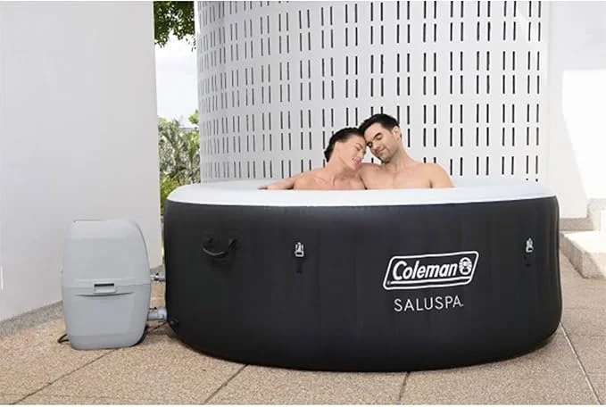 Coleman Miami AirJet SaluSpa 4 Person Round Inflatable Hot Tub